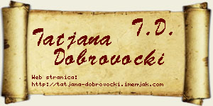 Tatjana Dobrovocki vizit kartica